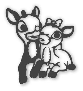 Preview: Holzbild mit Bambi Motiv in verschiedenen Farben und Größen